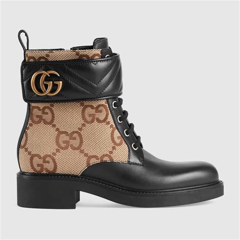 gucci womens combat boots|gucci heeled ankle boots.